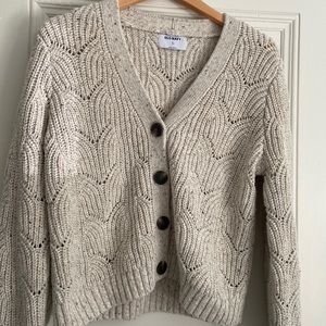Oatmeal cardigan sweater old navy